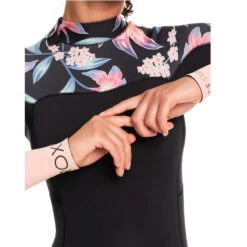 Roxy Swell Series Womens 4/3mm Back Zip Wetsuit -Anthracite Paradise -Surf Pro Shop 0001 erjw103124 roxy w kvj6 frt3