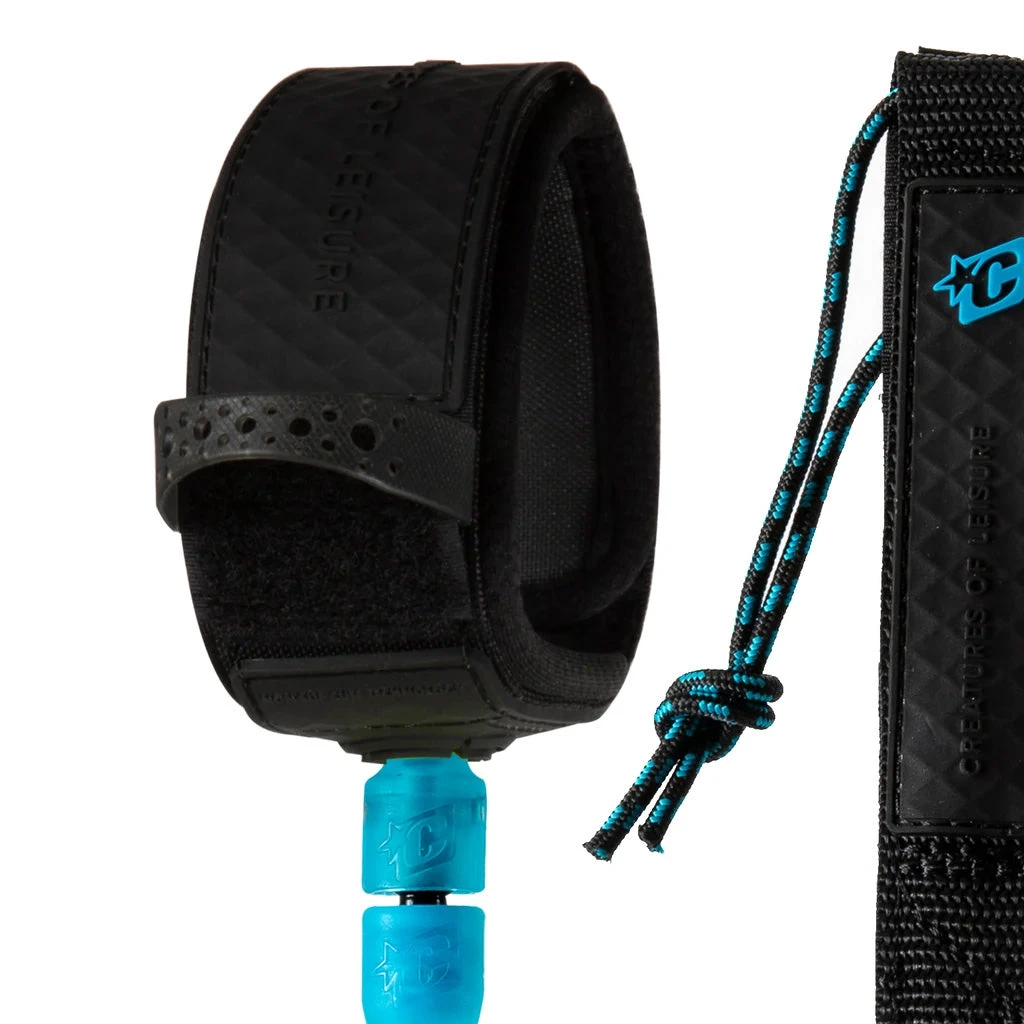Creatures 5' Reliance Lite Leash - Cyan Speckle/Black 4 Creatures 5' Reliance Lite Leash - Cyan Speckle/Black - Image 2