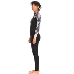 Roxy Swell Series Womens 4/3mm Back Zip Wetsuit -Anthracite Paradise -Surf Pro Shop 0002 erjw103124 roxy w kvj6 frt2