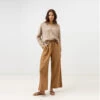 Rhythm Women's Sunrise Wide Leg Pant - Tan -Surf Pro Shop 0006 0423W PA03 SUNRISE WIDE LEG PANT GOLDEN 4