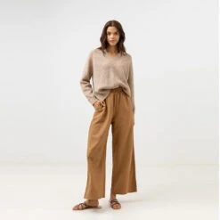 Rhythm Women's Sunrise Wide Leg Pant - Tan