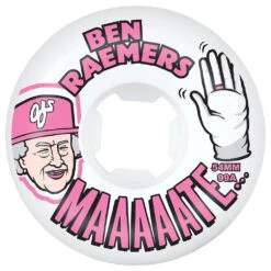 OJ Wheels Raemers Foundation EZ Edge 54mm Skateboard Wheels - OG White