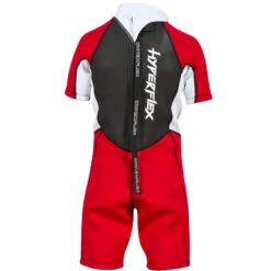 Hyperflex Access Child's 2mm Backzip Springsuit Wetsuit - Red/White -Surf Pro Shop 0006 XA620CB 20 bz shorty red BACK