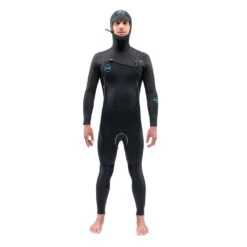 Dakine Mens Mission 4/3mm Chest Zip Hooded Wetsuit - 22/Black