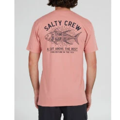 Salty Crew Mens Cut Above Premium S/S Tee - Coral