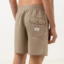 Rhythm Mens Textured Stretch Beach Short - Sand -Surf Pro Shop 0016 0422M JA10 TEXTURED STRETCH BEACH SHORT SAND 2