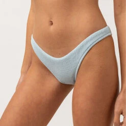 Rhythm Women's Isla Rib Hi Cut Pant - Cool Blue -Surf Pro Shop 0022 0123SW BB29 ISLA RIB HI CUT PANT BLUE 2