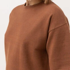 Rhythm Women's Corsica Knit Oversized Tee - Chocolate -Surf Pro Shop 0024 0423W FT02 CORSICA KNIT OVERSIZED TEE CHOCOLATE 2