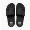 Reef Mens Fanning Slide Sandal - Black/Silver