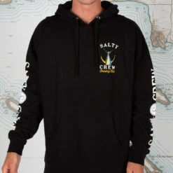 Salty Crew Mens Tailed Hooded Fleece - Black