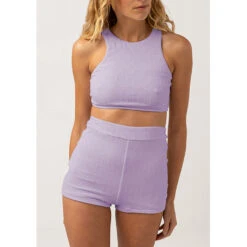 Rhythm Women's Ritual Paisley Surf Tank Top - Lilac -Surf Pro Shop 0042 0123SW BT12 RITUAL PAISLEY SUF TANK TOP LILAC 1