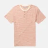 Rhythm Mens Linen Vintage Stripe S/S T Shirt - Spice 1 Rhythm Mens Linen Vintage Stripe S/S T Shirt - Spice -Surf Pro Shop 0054 0422M CT04 LINEN STRIPE SS HENLEY