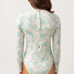 Rhythm Women's Cairo One Piece - Blue -Surf Pro Shop 0059 0123sW OP05 CAIRO LONG SLEEVE ONE PIECE BLUE 3