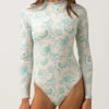 Rhythm Women's Cairo One Piece - Blue -Surf Pro Shop 0061 0123sW OP05 CAIRO LONG SLEEVE ONE PIECE BLUE 1