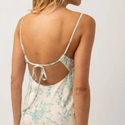 Rhythm Women's Cairo Bias Cut Midi Dress - Blue -Surf Pro Shop 0076 0123W DR03 CAIRO BIAS CUT MIDI DRESS BLUE 2