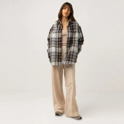 Rhythm Women's Sonnie Check Shacket - Blue