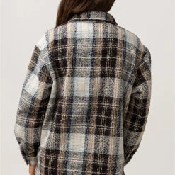 Rhythm Women's Sonnie Check Shacket - Blue 9 Rhythm Women's Sonnie Check Shacket - Blue -Surf Pro Shop 0093 0123W JK03 SONNIE CHECK SHACKET BLUE 3