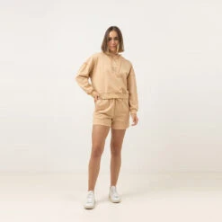 Rhythm Women's Rhythm Core Fleece Short - Wheat 8 Rhythm Women's Rhythm Core Fleece Short - Wheat -Surf Pro Shop 0101 0423W SH04 RHYTHM CORE FLEECE SHORT WHEAT 4