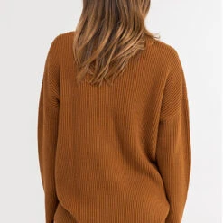 Rhythm Women's Classic Knit Jumper - Caramel -Surf Pro Shop 0126 CL22W KN012