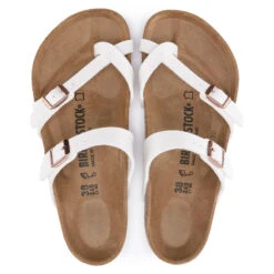 Birkenstock Womens Mayari Birko Flor Sandals - White -Surf Pro Shop 1014190 top