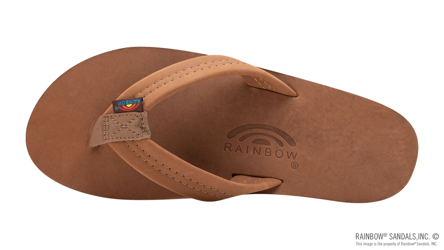 Rainbow Sandals Men's Double Layer Premier Leather W/Arch Support And 1" Strap - Black 4 Rainbow Sandals Men's Double Layer Premier Leather W/Arch Support And 1" Strap - Black - Image 2