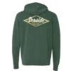 Seaside Surf Shop Vintage Logo Zip Hoody - Alpine Green -Surf Pro Shop ALPINE FRONT SEASIDE SURF ZIP back