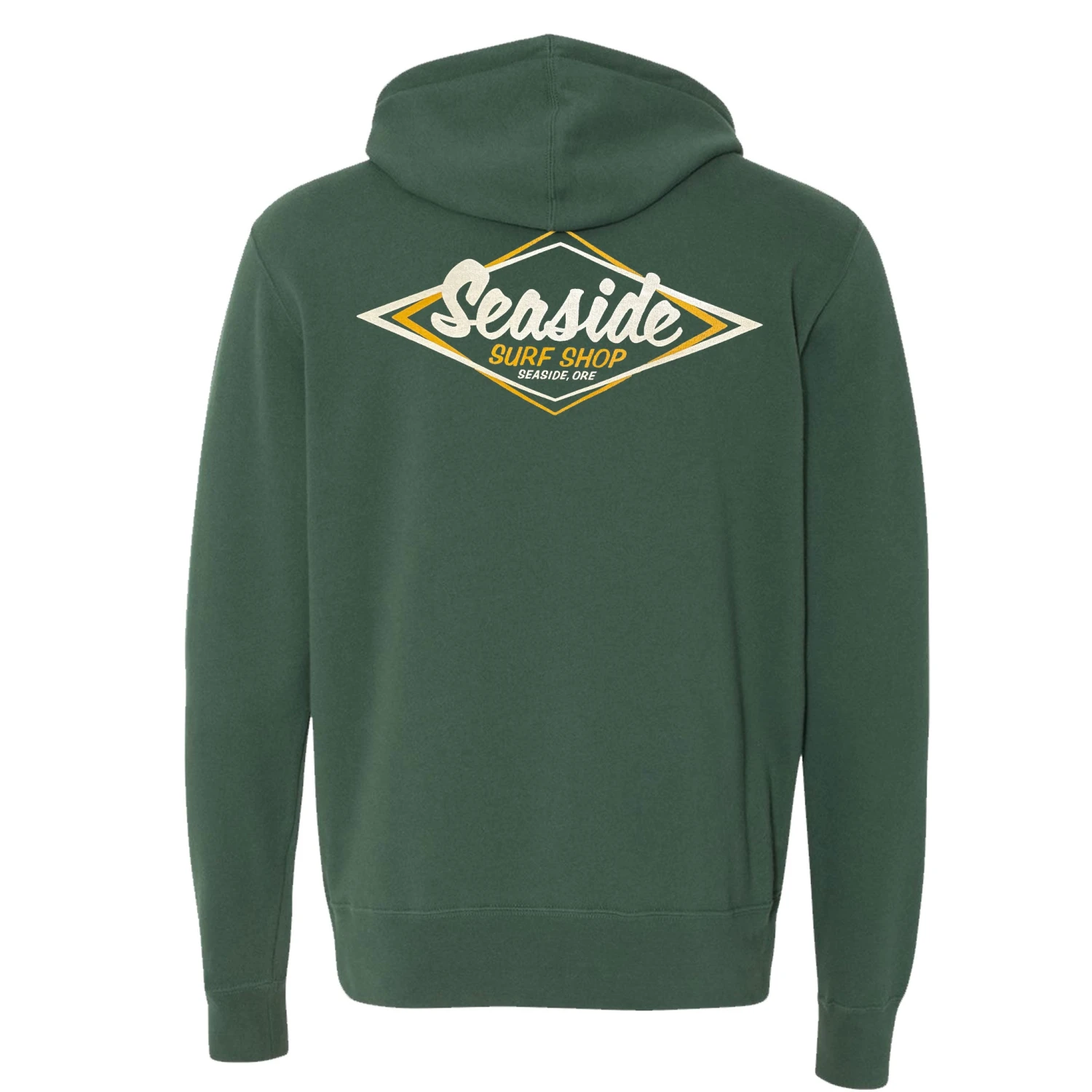 Seaside Surf Shop Vintage Logo Zip Hoody - Alpine Green 3 Seaside Surf Shop Vintage Logo Zip Hoody - Alpine Green