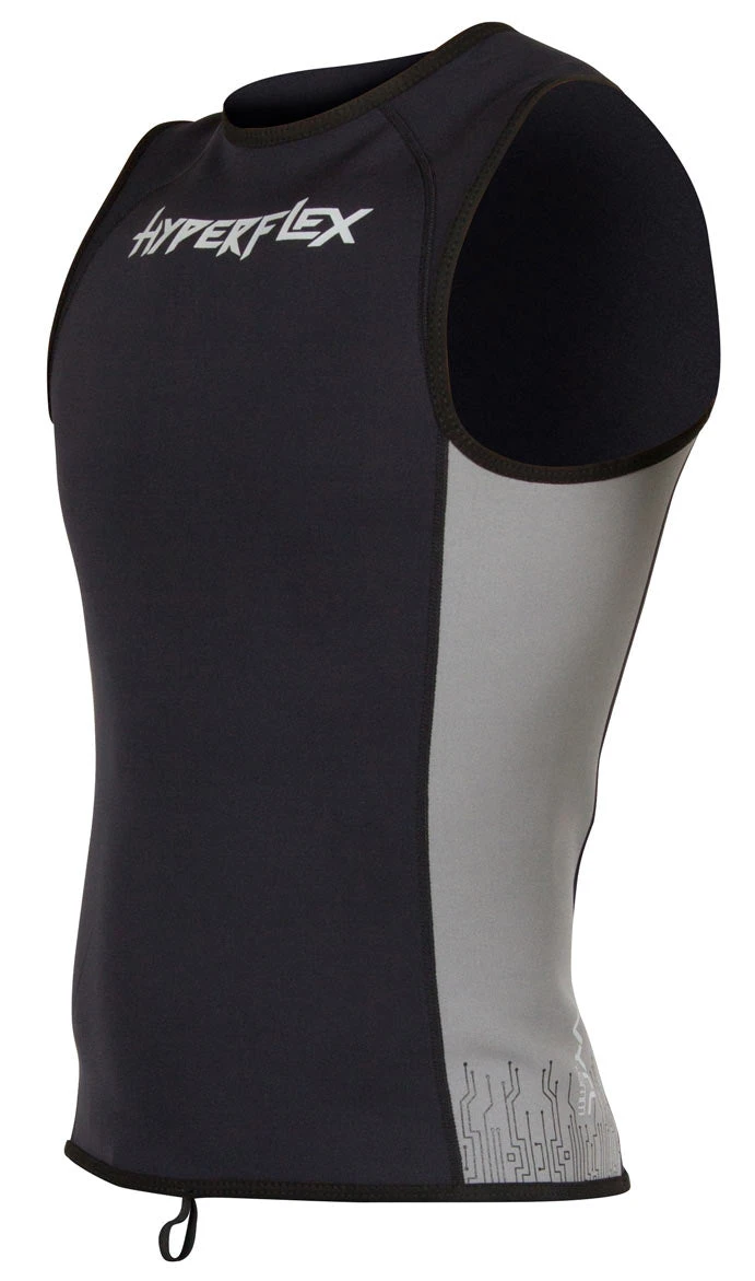 Hyperflex VYRL Mens 1.5mm Neoprene Surf Vest - Black/Grey 4 Hyperflex VYRL Mens 1.5mm Neoprene Surf Vest - Black/Grey - Image 2