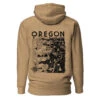 Seaside Surf Shop Unisex Oregon Map Pullover - Latte -Surf Pro Shop HOODBACK