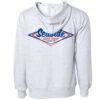 Seaside Surf Shop Mens Vintage Logo Hooded Pullover Sweatshirt - Grey Heather/Red Blue 2 Seaside Surf Shop Mens Vintage Logo Hooded Pullover Sweatshirt - Grey Heather/Red Blue -Surf Pro Shop HOODY BACK
