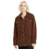 Volcom Womens Silent Sherpa Jacket - Chocolate -Surf Pro Shop VLC 0033 B1512105CHOLarge