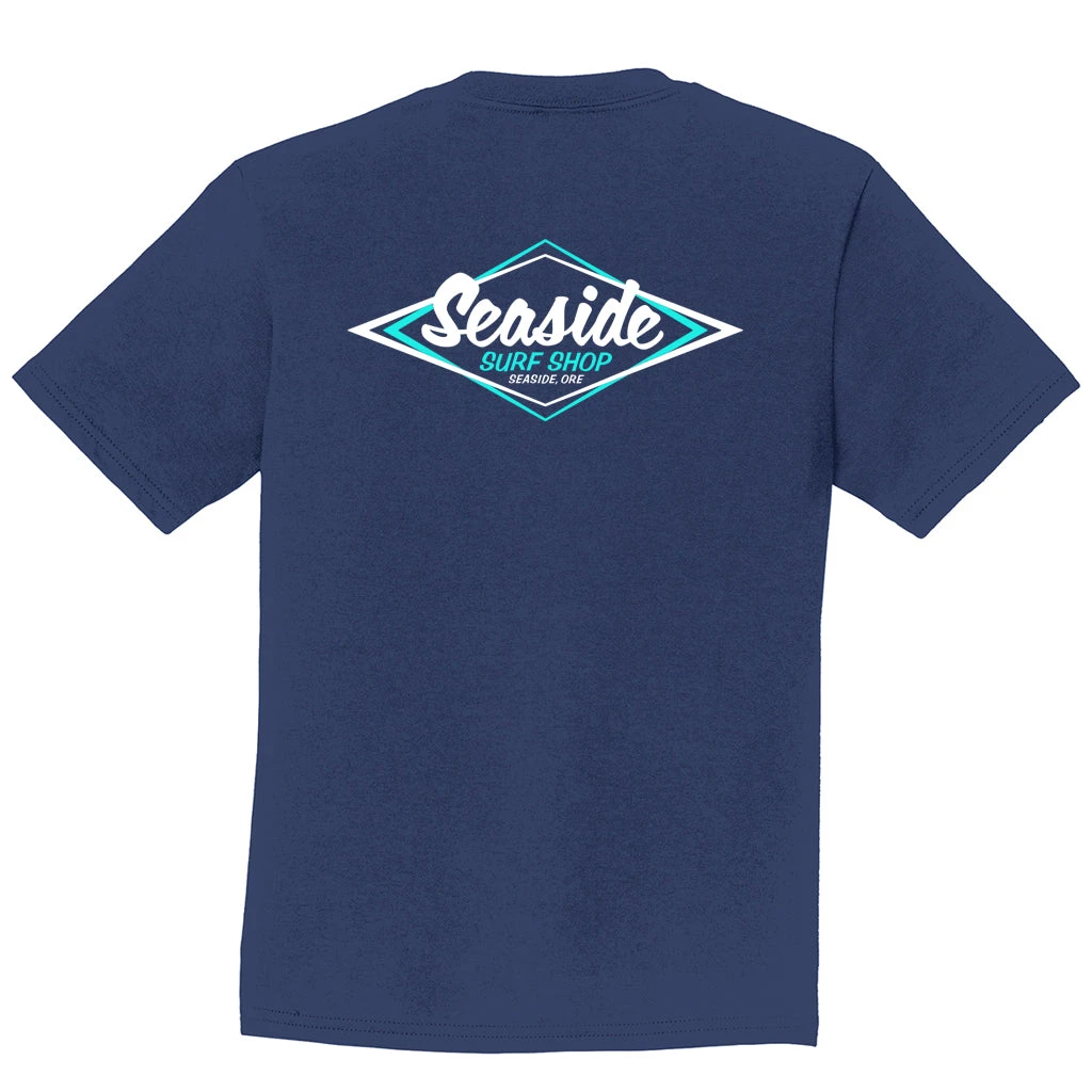 Seaside Surf Shop Youth Vintage Logo Tee - Navy 3 Seaside Surf Shop Youth Vintage Logo Tee - Navy