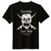 Seaside Surf Shop Mens Skull Tee - Black -Surf Pro Shop black skull back