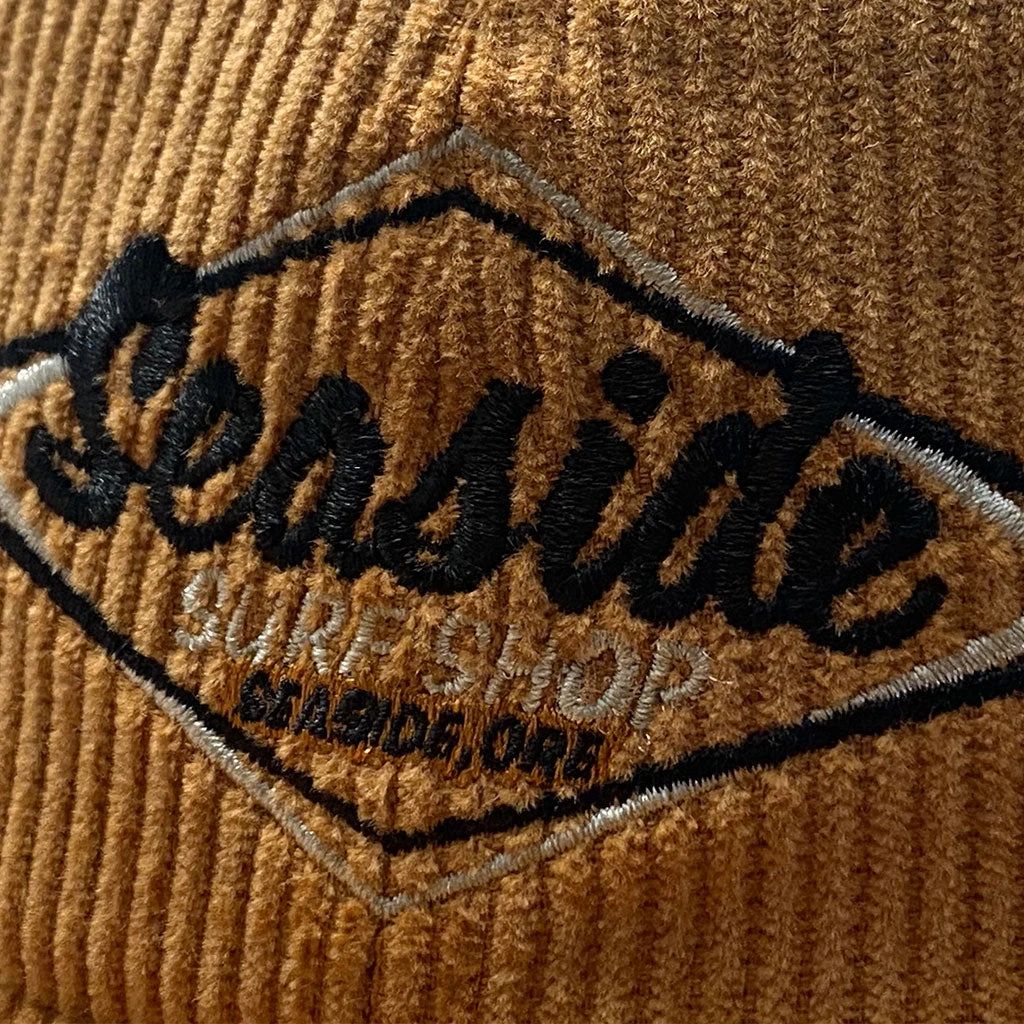 Seaside Surf Shop Wide Cord Vintage Logo Hat - Bronze/Big Fit 4 Seaside Surf Shop Wide Cord Vintage Logo Hat - Bronze/Big Fit - Image 2