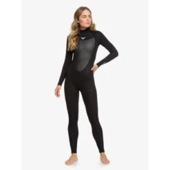 Roxy Prologue Womens 5/4/3mm Back Zip Wetsuit - Black -Surf Pro Shop erjw103073 543prologuewomenbzgbs w kvj0 frt1