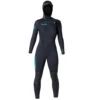 Hyperflex VYRL Womens 5/4mm Hooded Front Zip Fullsuit - Black -Surf Pro Shop hyperflex womens 54 mm wetsuit