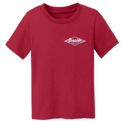 Seaside Surf Shop Infant Vintage Logo Tee - Red -Surf Pro Shop infant vintage tee front red