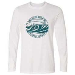Seaside Surf Shop Mens Tube Sketch L/S Tee - White