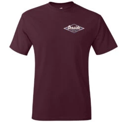 Seaside Surf Shop Mens Vintage Logo Tee - Maroon -Surf Pro Shop maroon vintage tee