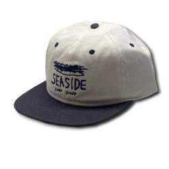 "Seeside" Surf Shop Hat - White/Navy