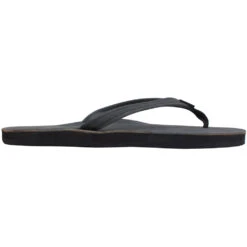 Rainbow Sandals Womens Premier/Classsic Leather Single Layer With Arch Narrow Strap - Black -Surf Pro Shop rainbow 0002 singlelayerblackpremier