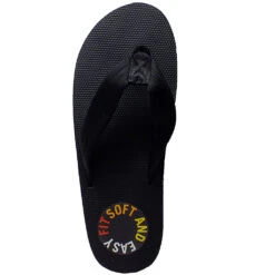 Rainbow Sandals Men's Single Layer Rubber Top 3/4" Strap - Black -Surf Pro Shop rainbow 0005 black