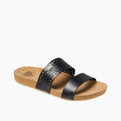 Reef Women's Cushion Vista Perf Sandal - Black/Tan