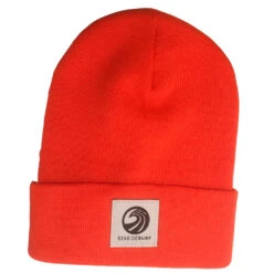 Seaside Surf Shop Wave Patch Logo Beanie - Blaze Orange