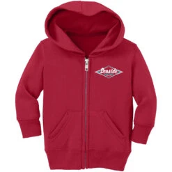 Seaside Surf Shop Toddler Vintage Logo Zip Hoody - Red