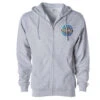 Mr. Zog's Sex Wax Men's Fade Logo Zip Hooded Sweatshirt - Gun Metal -Surf Pro Shop sexwax 0000 zipped sex wax hoody