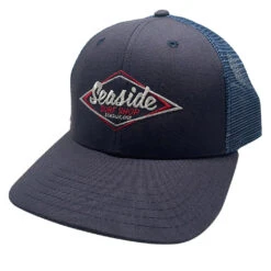 Seaside Surf Shop Vintage Logo Mid Crown Cap - Navy/Blue