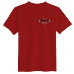 Seaside Surf Shop Mens Vintage Logo Tee - Red -Surf Pro Shop sss vintage logo red