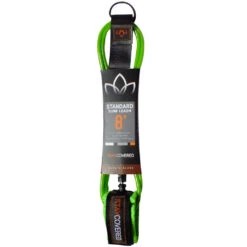 Stay Covered Standard Surf Leash - 8' X 1/4" -Surf Pro Shop standard leash lime 8