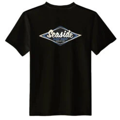 Seaside Surf Shop Mens Vintage Logo Tee - Black